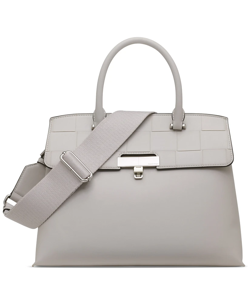 Calvin Klein Becky Turnlock Convertible Satchel