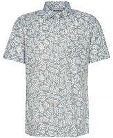 Barbour Men's Jackstone Short Sleeve Button-Front Leaf Print Shirt