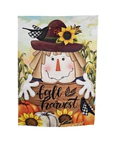 Northlight Scarecrow Fall Harvest Outdoor House Flag - 40" x 28"