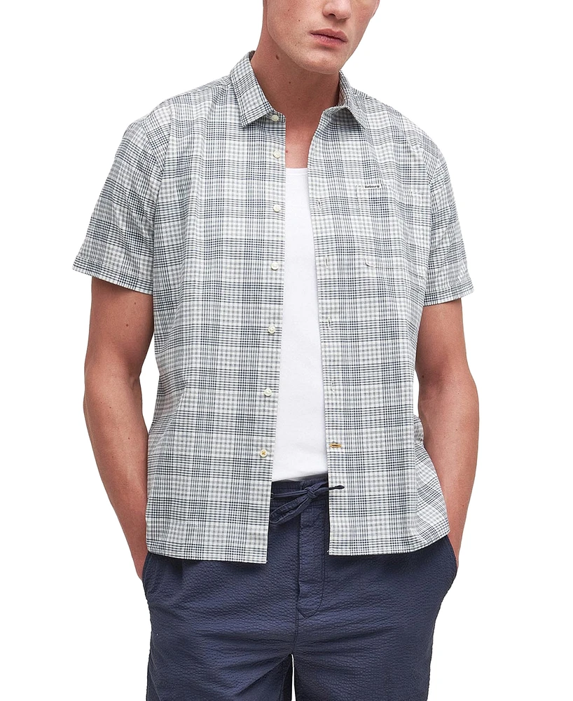 Barbour Men's Springside Short Sleeve Button-Front Check Pattern Shirt