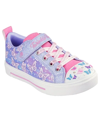 Skechers Little Girls' Twinkle Toes: Sparks - Ombre Flutter Stay-Put Light-Up Casual Sneakers from Finish Line