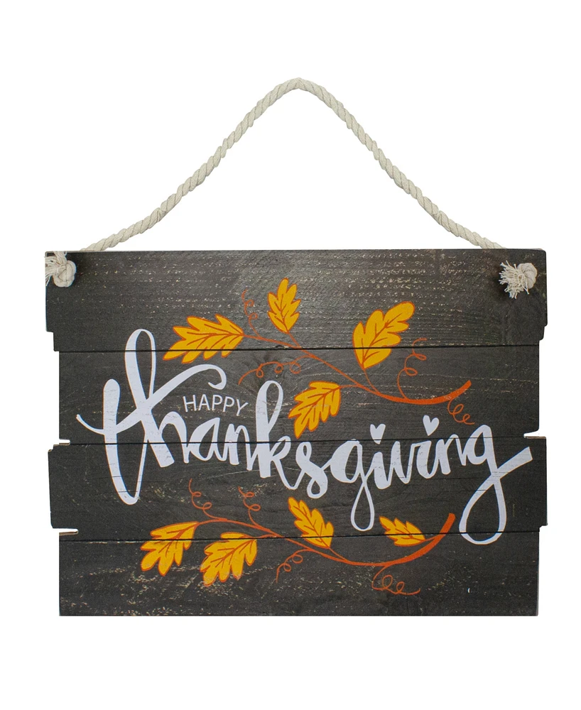 Northlight 15" Wooden 'Happy Thanksgiving' Hanging Wall Sign