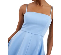 French Connection Women's Whisper Straight-Neck Fit & Flare Mini Dress