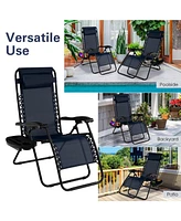 Inolait Sugift 2 Pieces Folding Lounge Chair with Zero Gravity