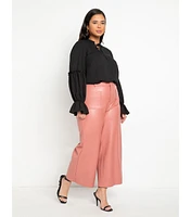 Eloquii Women's Plus Size Ruffle Detail Blouse With Ties