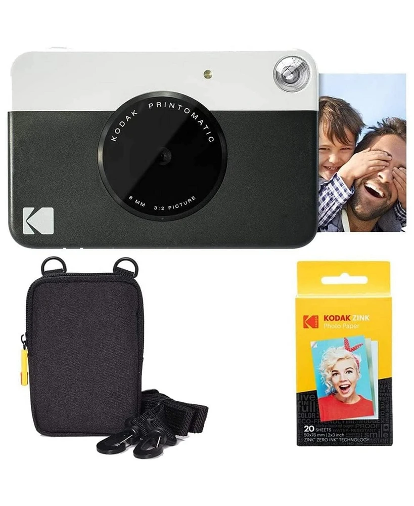 Kodak Printomatic Instant Print Camera with Zink Paper, Photo Album & Case