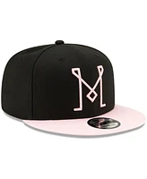 New Era Men's Black Inter Miami Cf Starting 9FIFTY Adjustable Snapback Hat