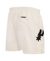 Pro Standard Men's Cream San Antonio Spurs Triple Tonal Woven Shorts