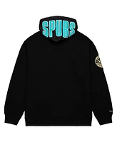 Mitchell & Ness Men's Black San Antonio Spurs Team Og 2.0 Vintage-like Logo Fleece Pullover Hoodie