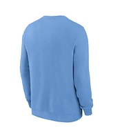 Nike Men's Light Blue Milwaukee Brewers Classic Fleece Performance Pullover Sweatshirt