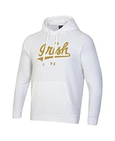 Under Armour Men's Notre Dame Fighting Irish Script Gold Rush Rival Raglan Pullover Hoodie