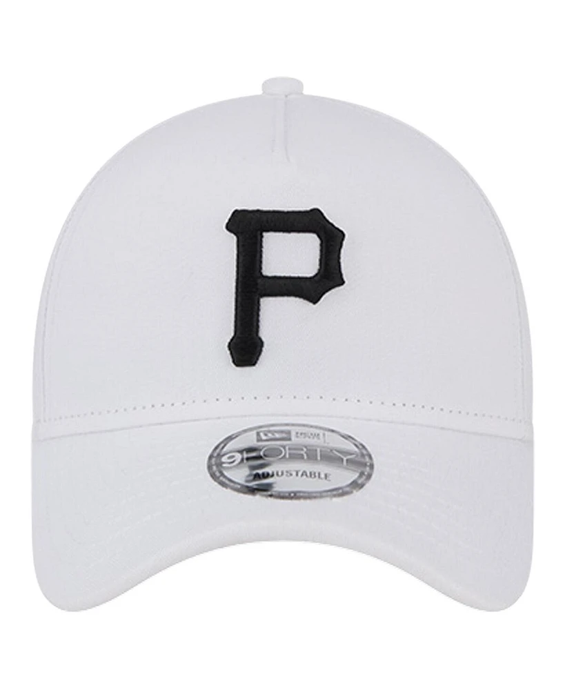 New Era Men's White Pittsburgh Pirates Tc A-Frame 9FORTY Adjustable Hat