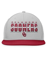 Top of the World Men's Gray Oklahoma Sooners Hudson Snapback Hat