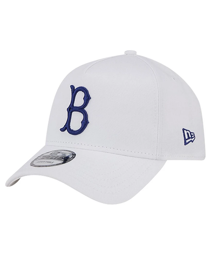 New Era Men's White Brooklyn Dodgers Tc A-Frame 9FORTY Adjustable Hat