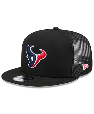 New Era Men's Black Houston Texans Shade 9FIFTY Trucker Snapback Hat