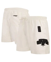 Pro Standard Men's Cream San Antonio Spurs Triple Tonal Woven Shorts