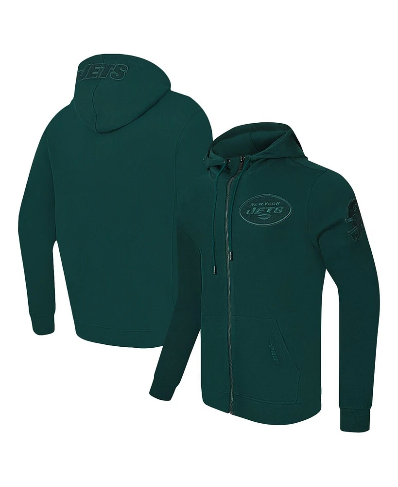 Pro Standard Men's Green New York Jets Triple Tonal Full-Zip Hoodie