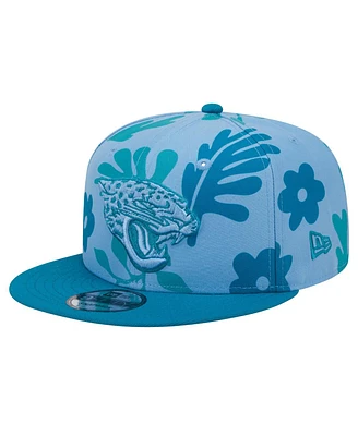 New Era Men's Teal Jacksonville Jaguars Leafy 9FIFTY Snapback Hat