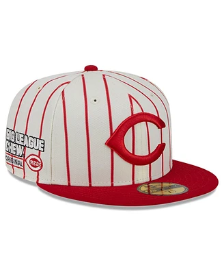 New Era Men's Cream Cincinnati Reds Big League Chew Team 59FIFTY Fitted Hat