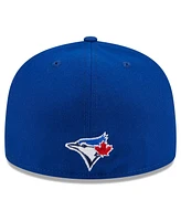 New Era Men's Royal Toronto Blue Jays Game Day Overlap 59FIFTY Fitted Hat