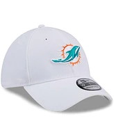 New Era Men's White Miami Dolphins Main 39THIRTY Flex Hat