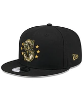 New Era Men's Black Seattle Mariners 2024 Armed Forces Day 9FIFTY Snapback Hat