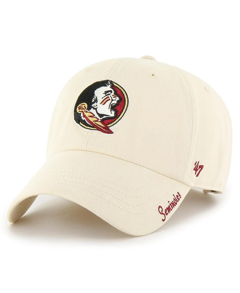 47 Brand Women's Natural Florida State Seminoles Miata Clean Up Adjustable Hat