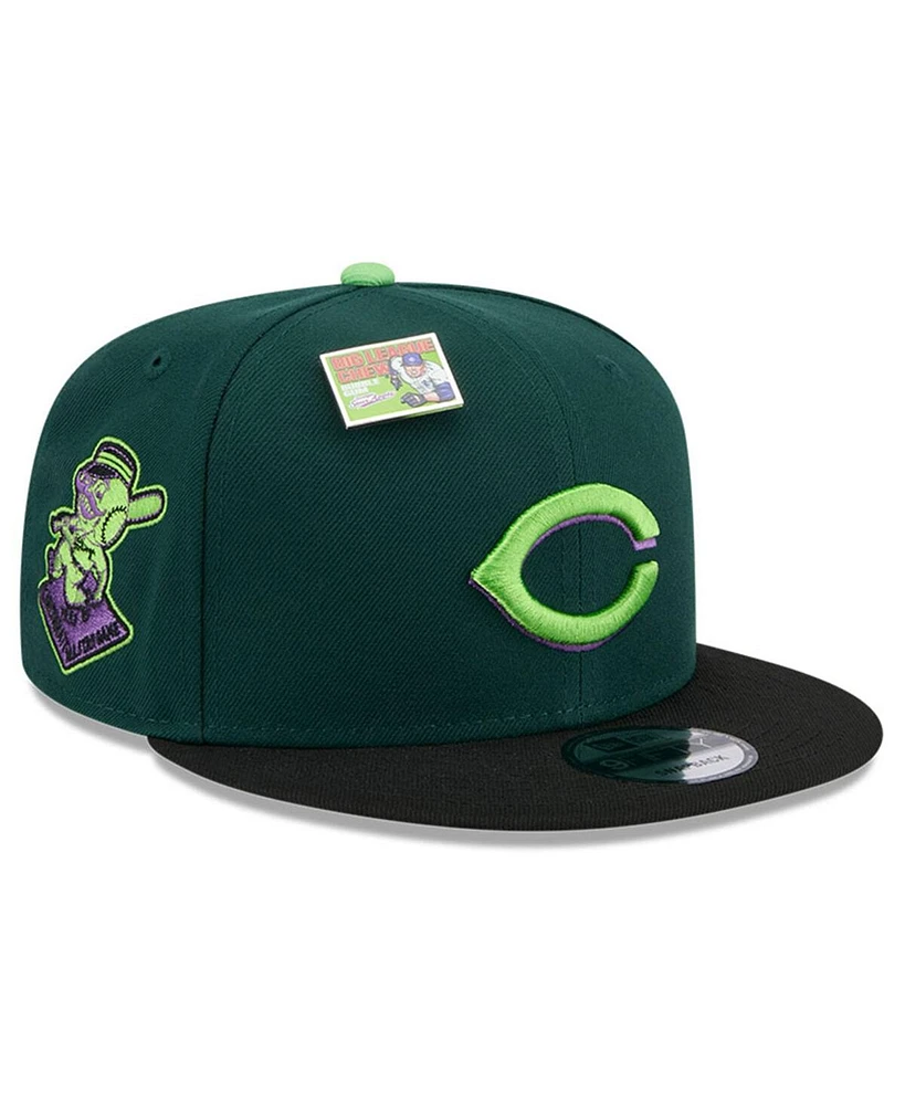 New Era Men's Green/Black Cincinnati Reds Sour Apple Big League Chew Flavor Pack 9FIFTY Snapback Hat