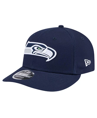 New Era Men's College Navy Seattle Seahawks Main Low Profile 9FIFTY Snapback Hat