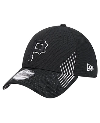 New Era Men's Black Pittsburgh Pirates Active Dash Mark 39THIRTY Flex Hat