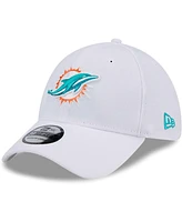 New Era Men's White Miami Dolphins Main 39THIRTY Flex Hat