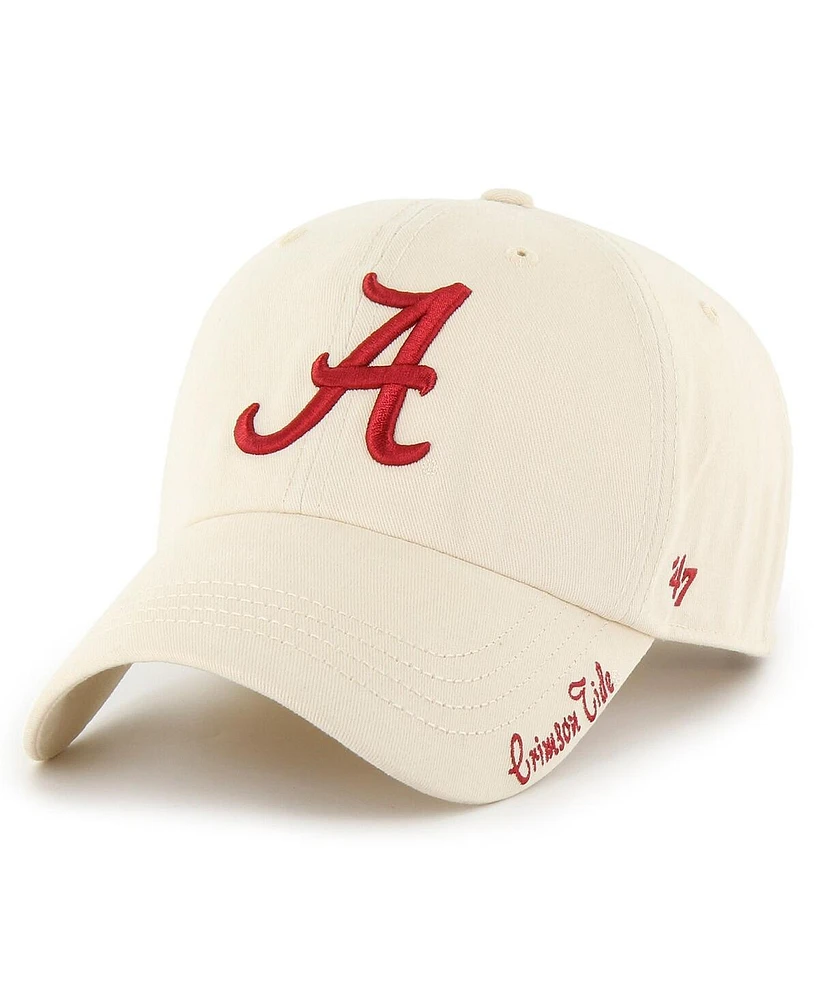 47 Brand Women's Natural Alabama Crimson Tide Miata Clean Up Adjustable Hat