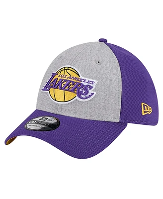 New Era Men's Heather Gray/Purple Los Angeles Lakers Two-Tone 39THIRTY Flex Hat