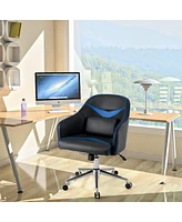 Costway Office Chair Task Desk Adjustable Height w/ Massage Lumbar Support