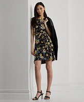 Lauren Ralph Lauren Women's Floral Bubble Crepe Cap-Sleeve Dress