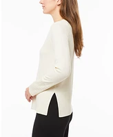 Melissa Paige Women's V-Neck Wide-Hem Wide-Cuff Sweater