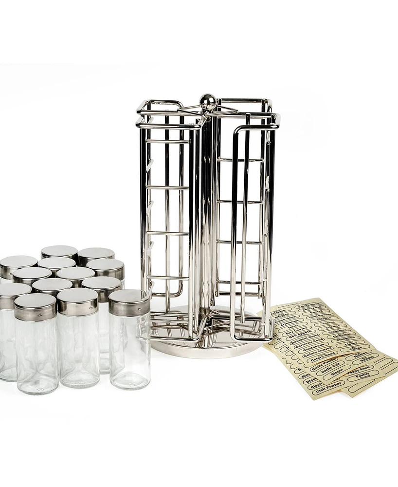 Rsvp International 101 Piece 5.75" x 10.5" Revolving Spice Rack Jar Set