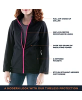 RefrigiWear Women's Warm Softshell Jacket Full Zip with Micro Fleece Lining