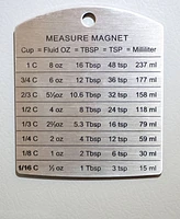 Rsvp International Endurance Stainless Steel 3.5 x 4.125" Measurement Magnet