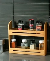 Rsvp International Wood 12" x 2.75" x 10.25" Spice Rack jars not included