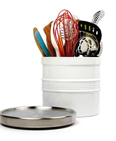 Rsvp International Stoneware 7.5" D x 7" H White Oversized Tool Crock