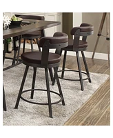 Streamdale Furniture 24" Metal Swivel Counter Height Chairs, Set of 2