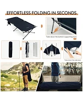 Extra Wide Folding Camping Bed with Carry Bag and Storage Bag