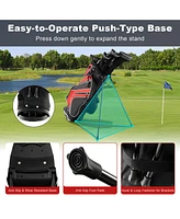 Golf Stand Cart Bag with 6-Way Divider Carry Pockets