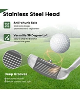 Costway Golf Chipper Right-Handed Chipping Club Stainless Steel Head Batting Aid Line