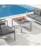 Gymax 4 Pieces Patio Furniture Set Conversation Set Patio Furniture Outdoor Conversation Set