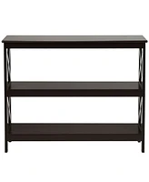 3-Tier Console Table x-Design Bookshelf Sofa Side Accent Table