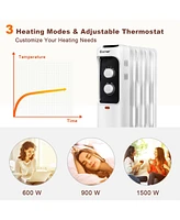 Costway 1500W Oil Filled Heater Portable Radiator Space Heater