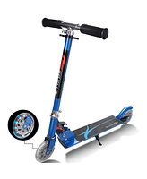 Costway Folding Aluminum 2 Wheel Kids Kick Scooter Adjustable Height Led Light Up