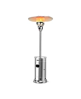 48,000 Btu Patio Propane Heater Stainless Steel W/Table & Wheels